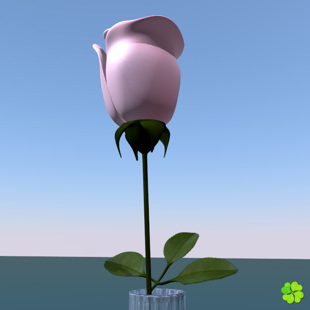 Rose multicolor low poly Low-poly 3D model_35