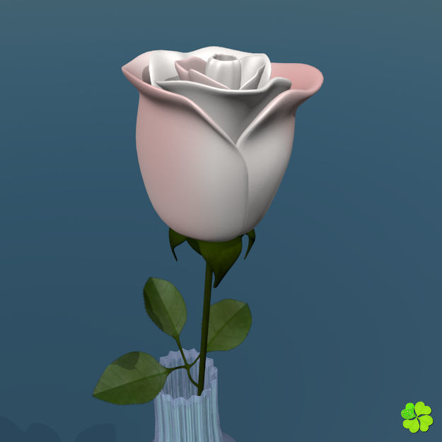 Rose multicolor low poly Low-poly 3D model_18