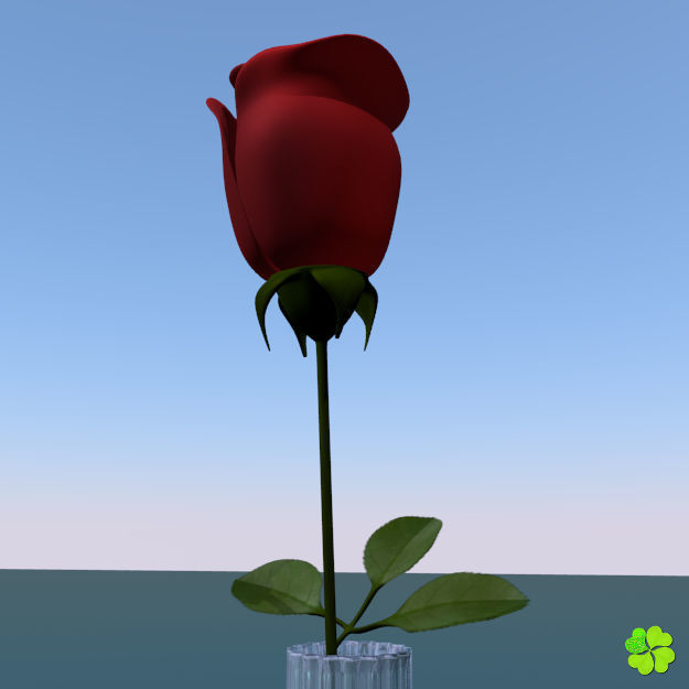 Rose multicolor low poly Low-poly 3D model_34