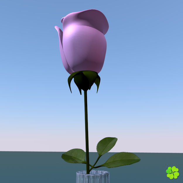 Rose multicolor low poly Low-poly 3D model_37