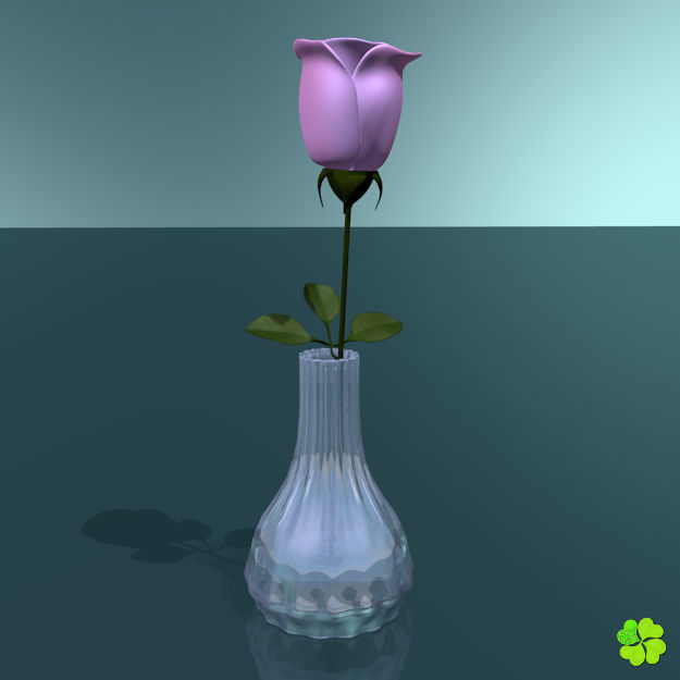 Rose multicolor low poly Low-poly 3D model_27