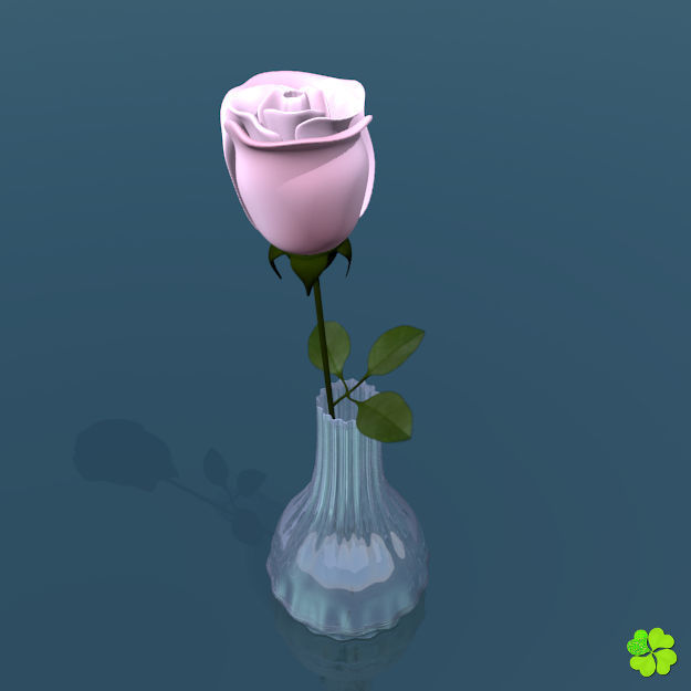 Rose multicolor low poly Low-poly 3D model_15