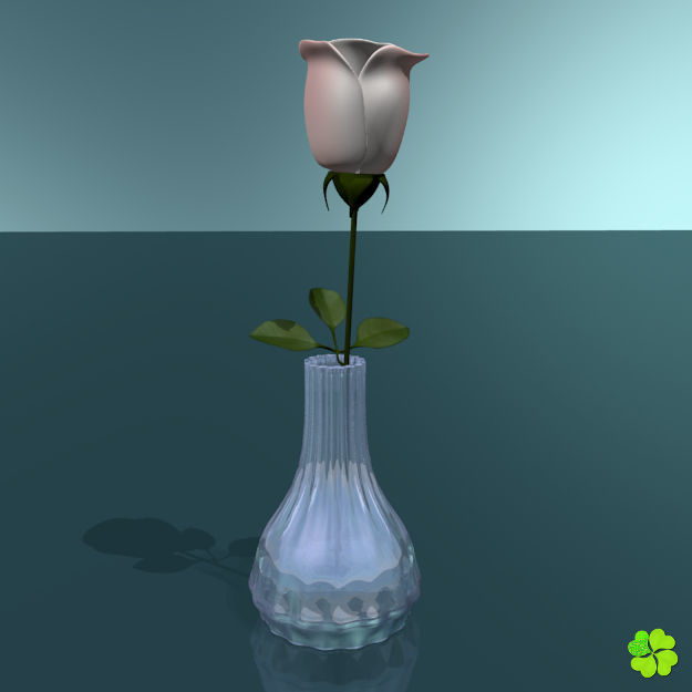 Rose multicolor low poly Low-poly 3D model_23