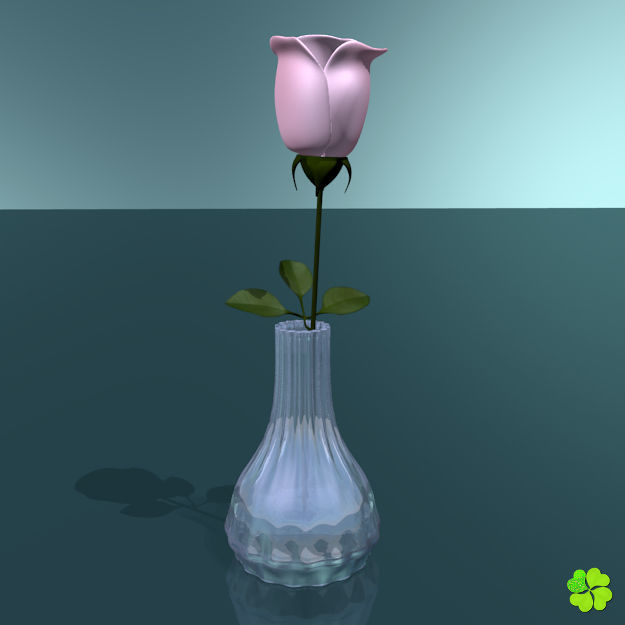 Rose multicolor low poly Low-poly 3D model_25