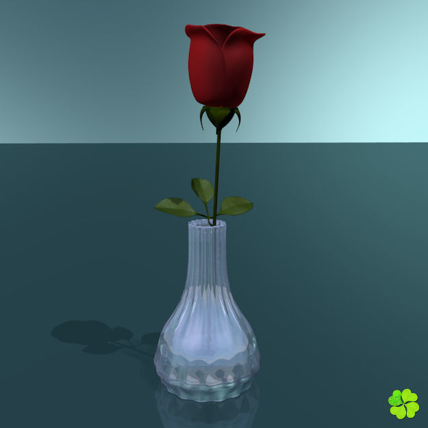 Rose multicolor low poly Low-poly 3D model_24