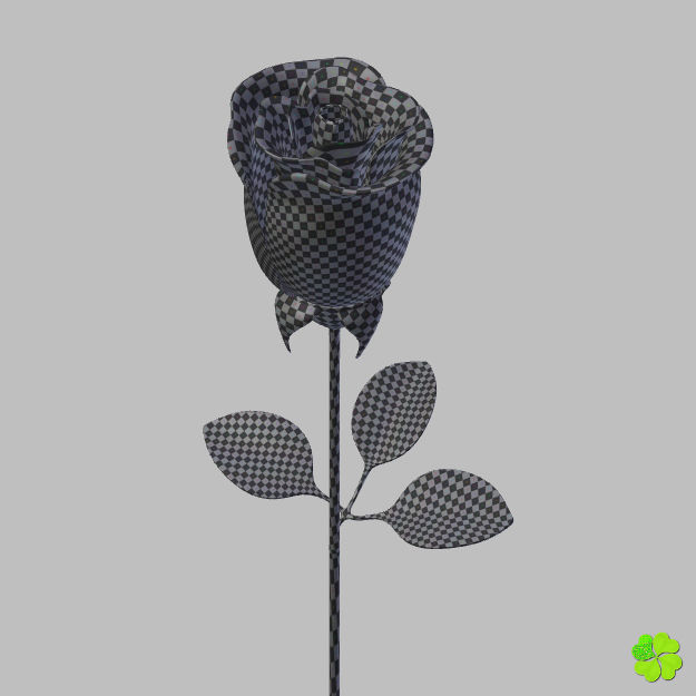 Rose multicolor low poly Low-poly 3D model_55