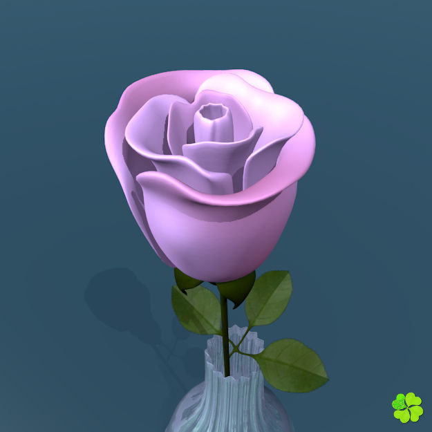 Rose multicolor low poly Low-poly 3D model_32
