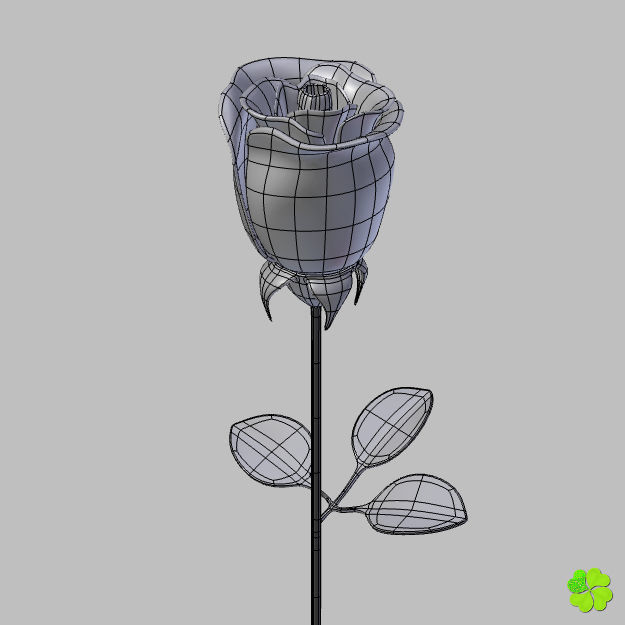 Rose multicolor low poly Low-poly 3D model_45