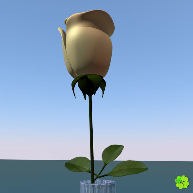 Rose multicolor low poly Low-poly 3D model_36