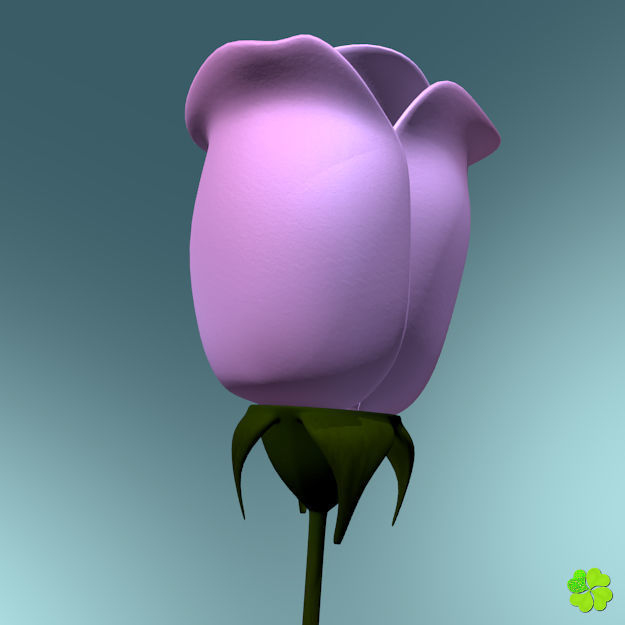Rose multicolor low poly Low-poly 3D model_42