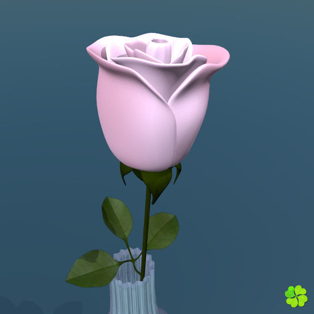Rose multicolor low poly Low-poly 3D model_20