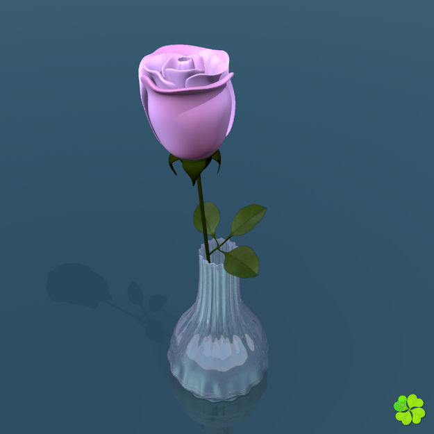 Rose multicolor low poly Low-poly 3D model_17
