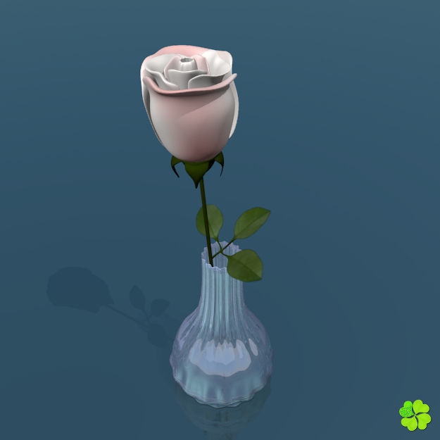 Rose multicolor low poly Low-poly 3D model_13