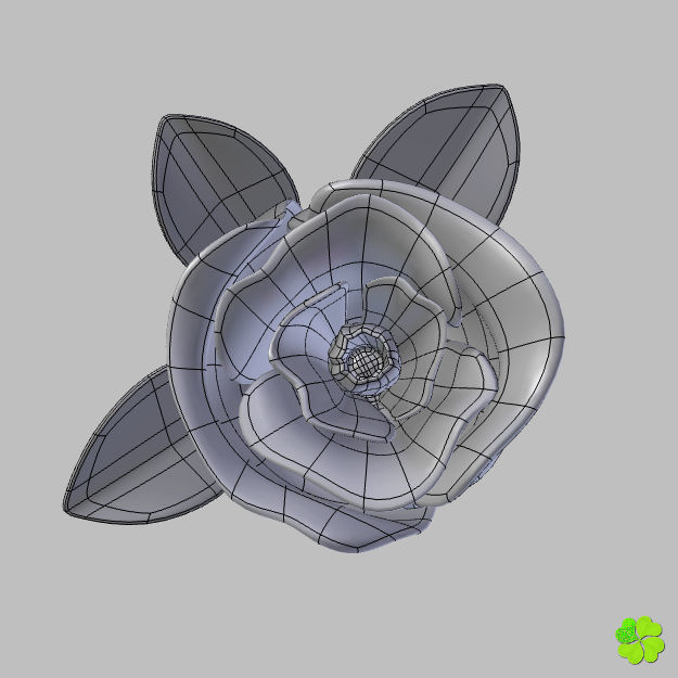 Rose multicolor low poly Low-poly 3D model_49