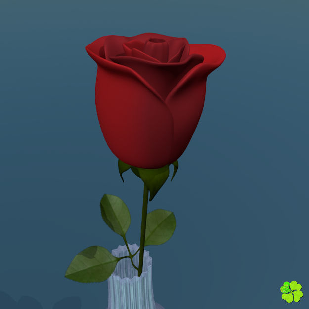 Rose multicolor low poly Low-poly 3D model_19