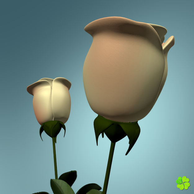 Rose multicolor low poly Low-poly 3D model_11