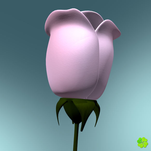 Rose multicolor low poly Low-poly 3D model_40