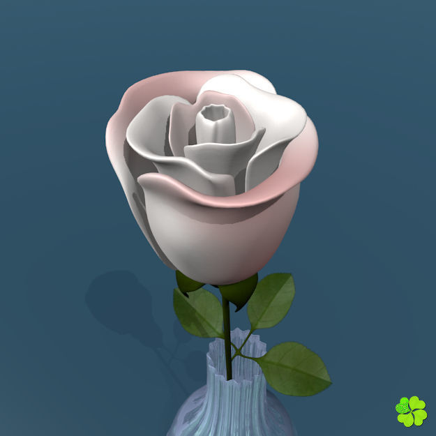 Rose multicolor low poly Low-poly 3D model_28