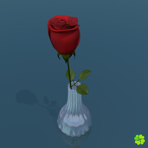 Rose multicolor low poly Low-poly 3D model_14