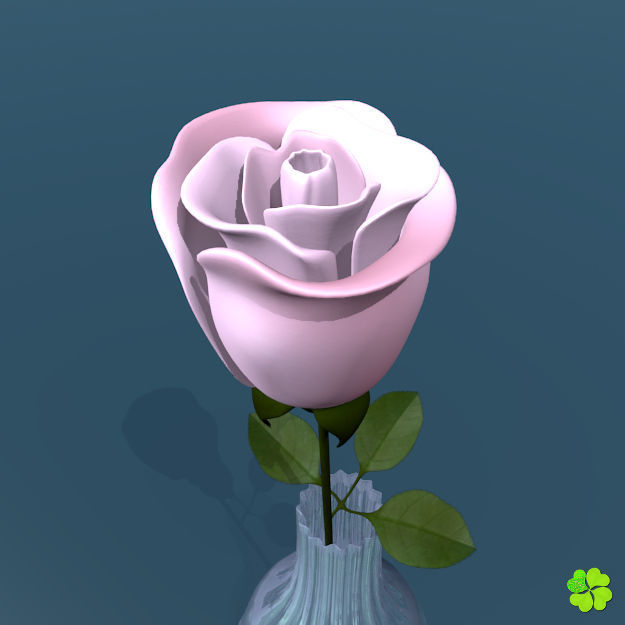 Rose multicolor low poly Low-poly 3D model_30