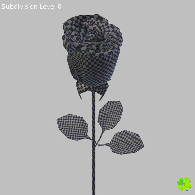 Rose multicolor low poly Low-poly 3D model_56
