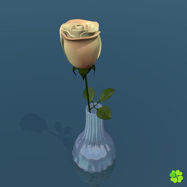Rose multicolor low poly Low-poly 3D model_16
