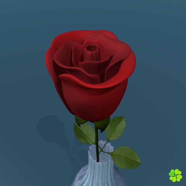 Rose multicolor low poly Low-poly 3D model_29