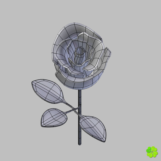 Rose multicolor low poly Low-poly 3D model_47