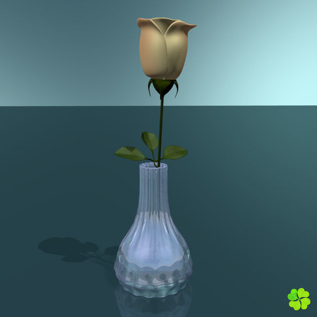 Rose multicolor low poly Low-poly 3D model_26