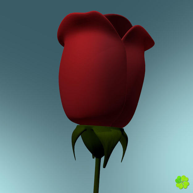 Rose multicolor low poly Low-poly 3D model_39