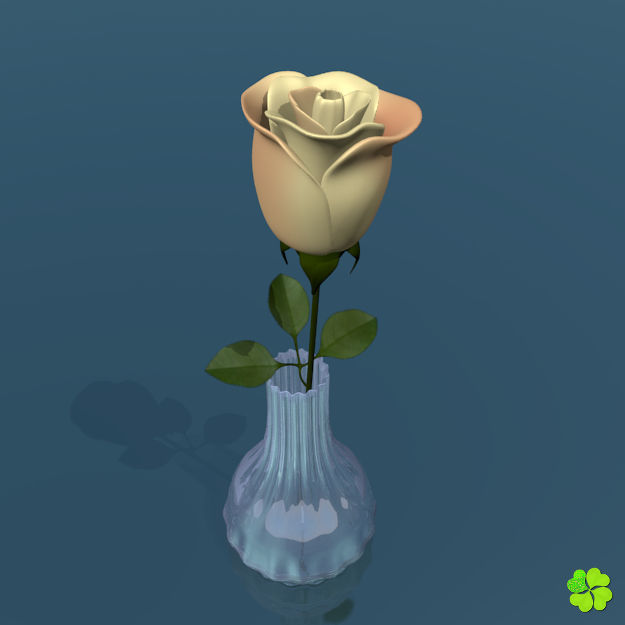 Rose multicolor low poly Low-poly 3D model_6