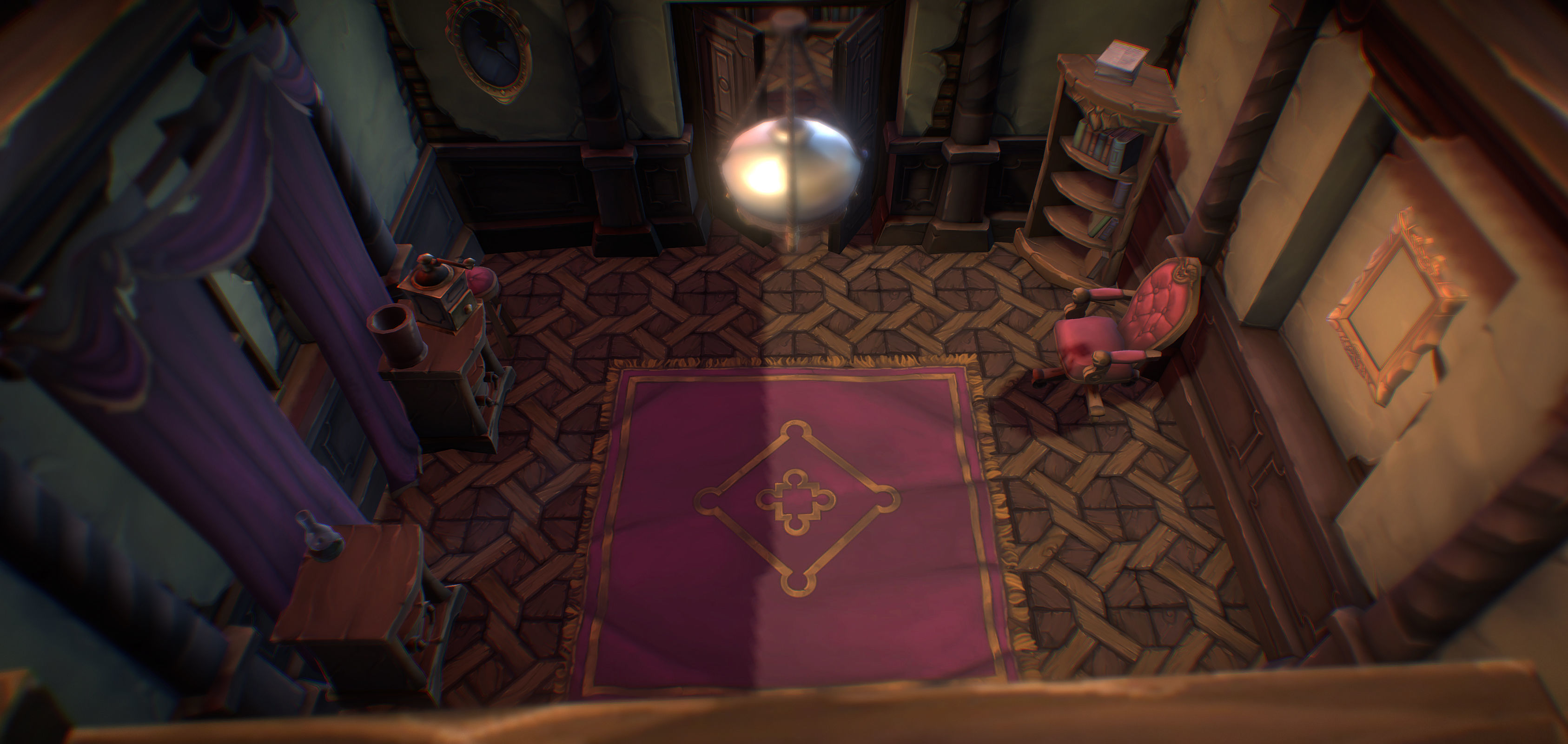 Haunted Mansion Set - Low Poly Hand Painted Low-poly 3D model_4