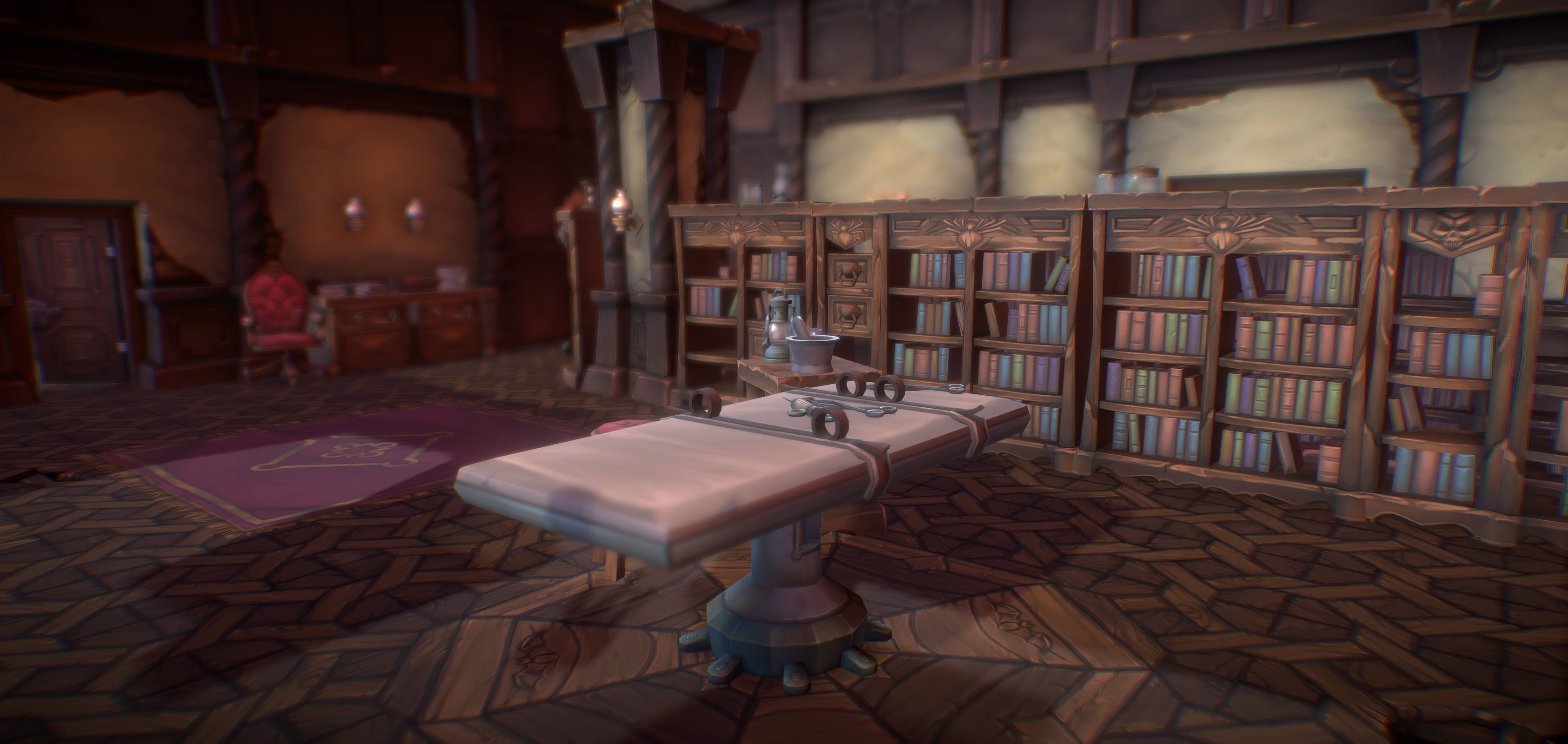 Haunted Mansion Set - Low Poly Hand Painted Low-poly 3D model_3