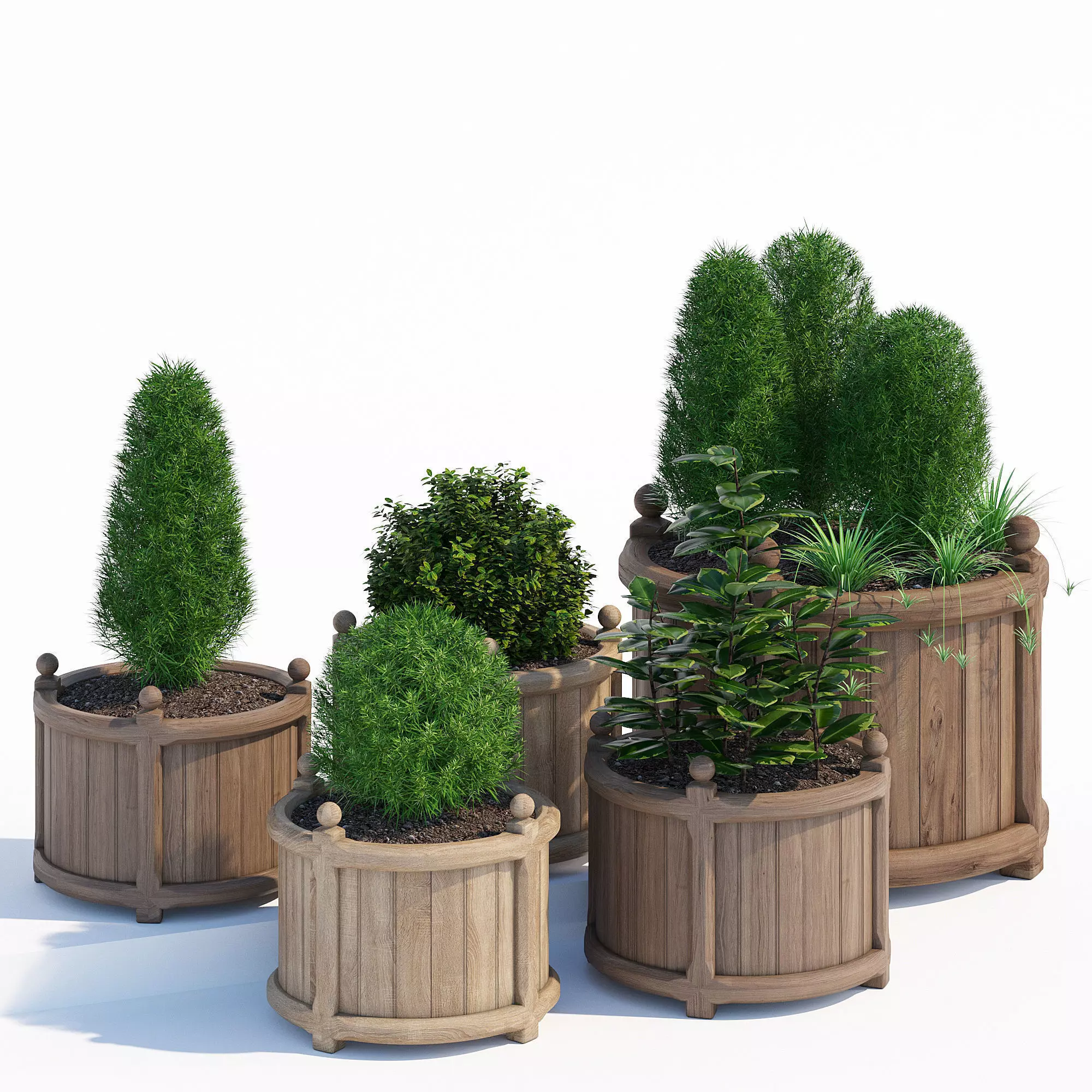 Round versailles planter 3D model