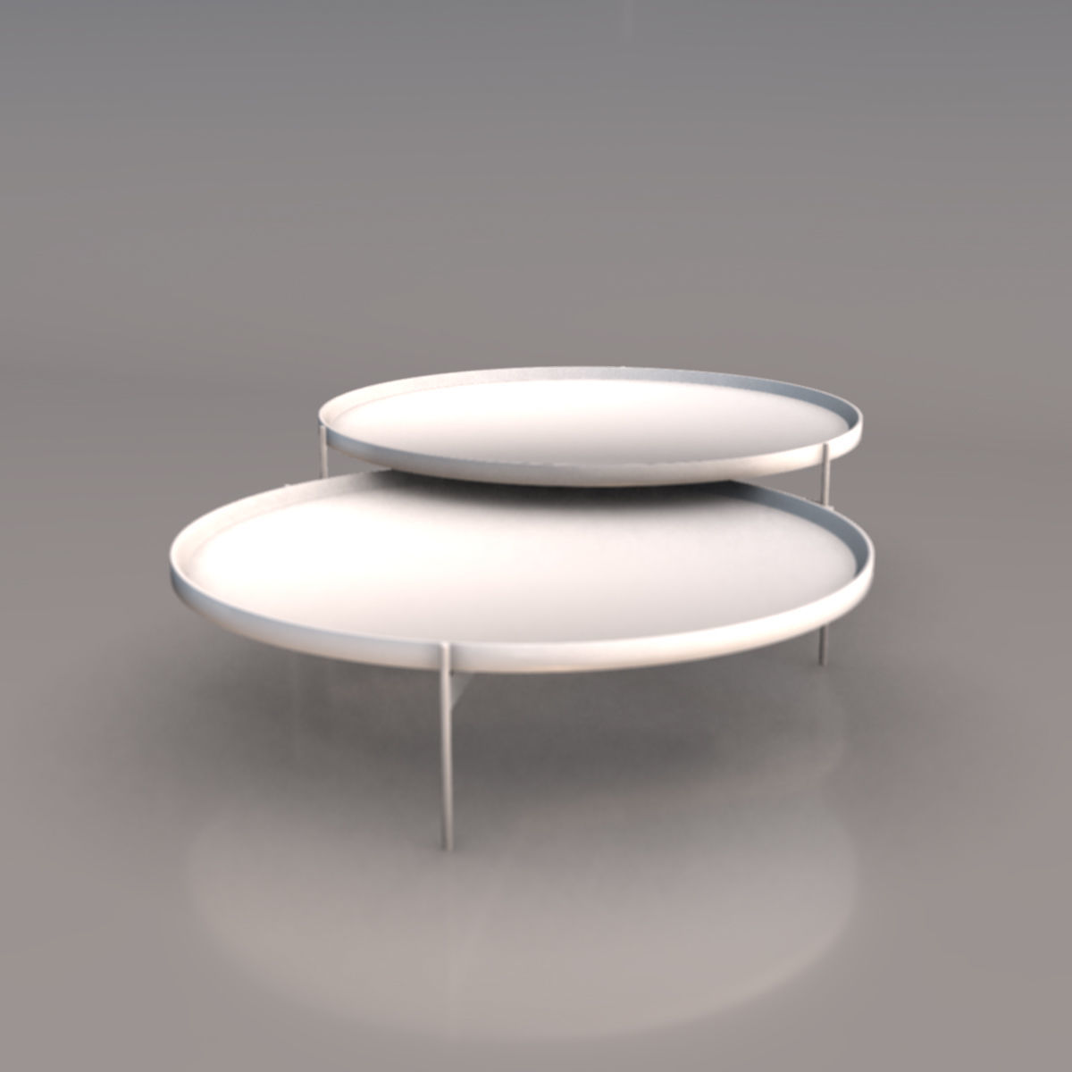Abaco Modern Round Cocktail Table 3D model_4