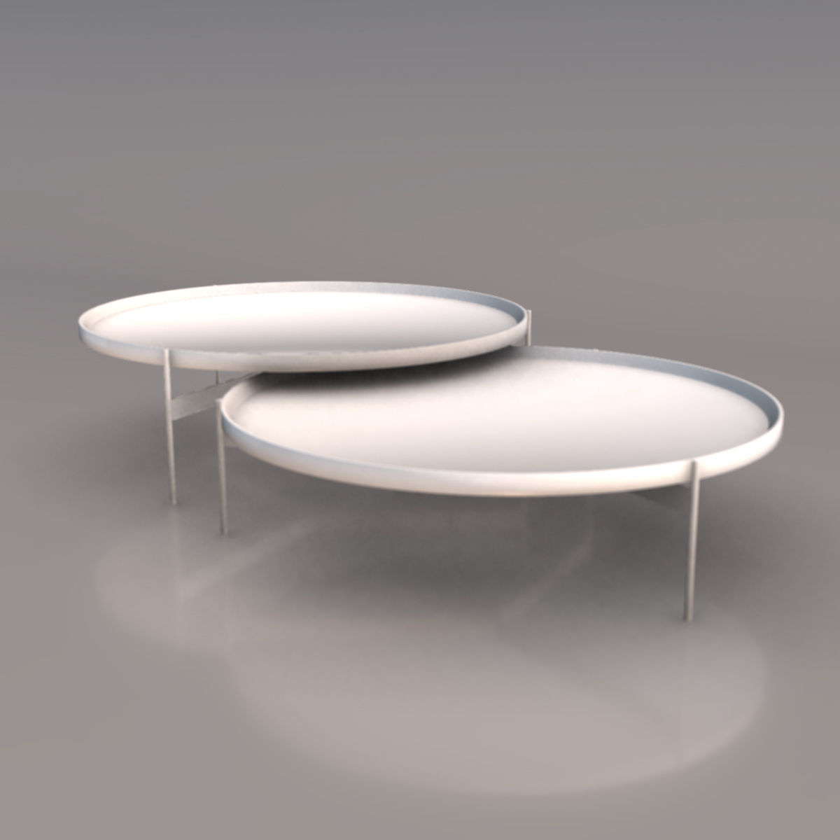 Abaco Modern Round Cocktail Table 3D model_2