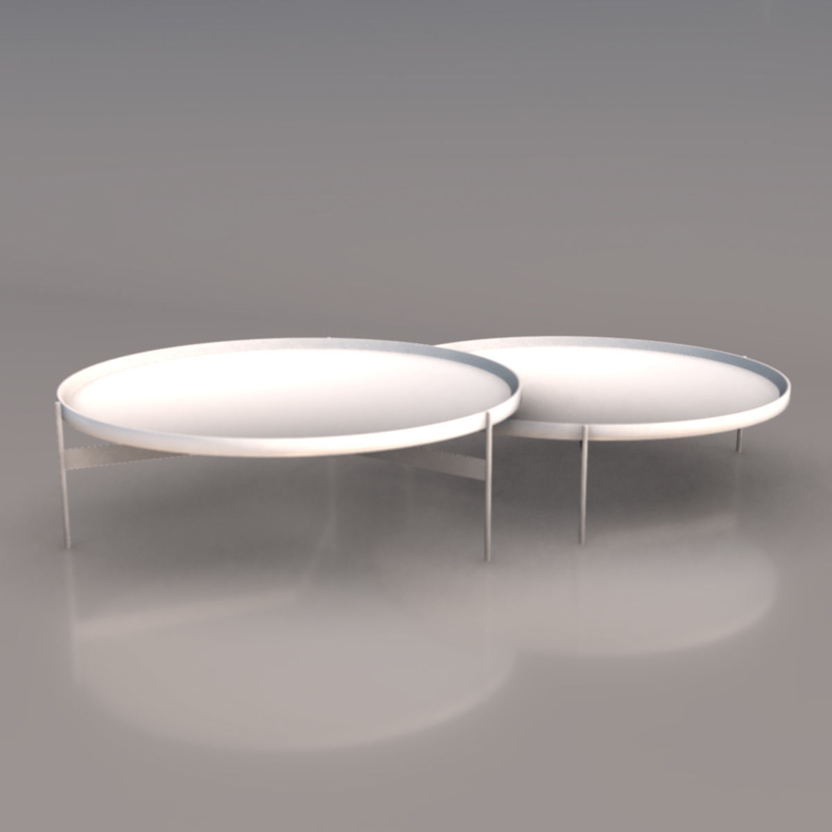 Abaco Modern Round Cocktail Table 3D model_1