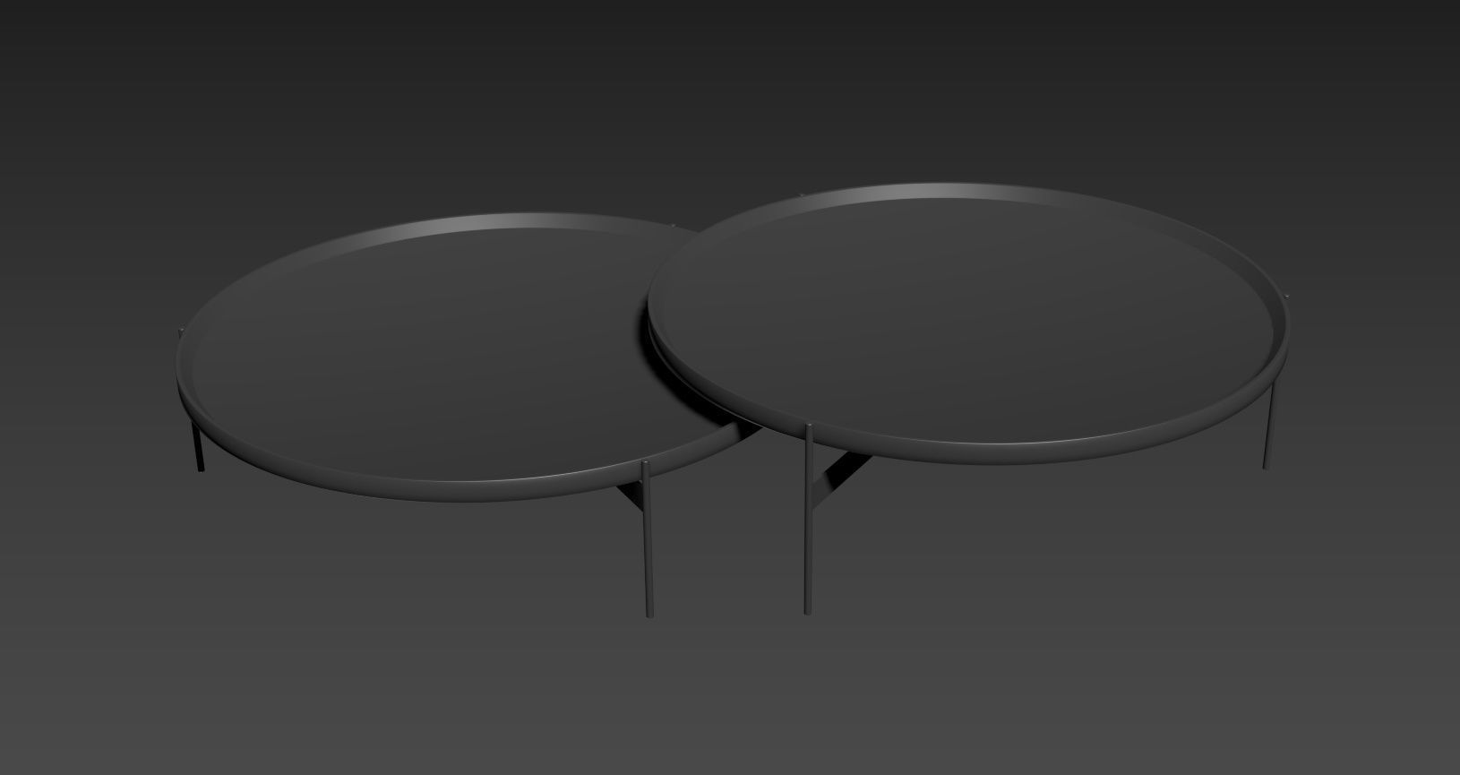 Abaco Modern Round Cocktail Table 3D model_8