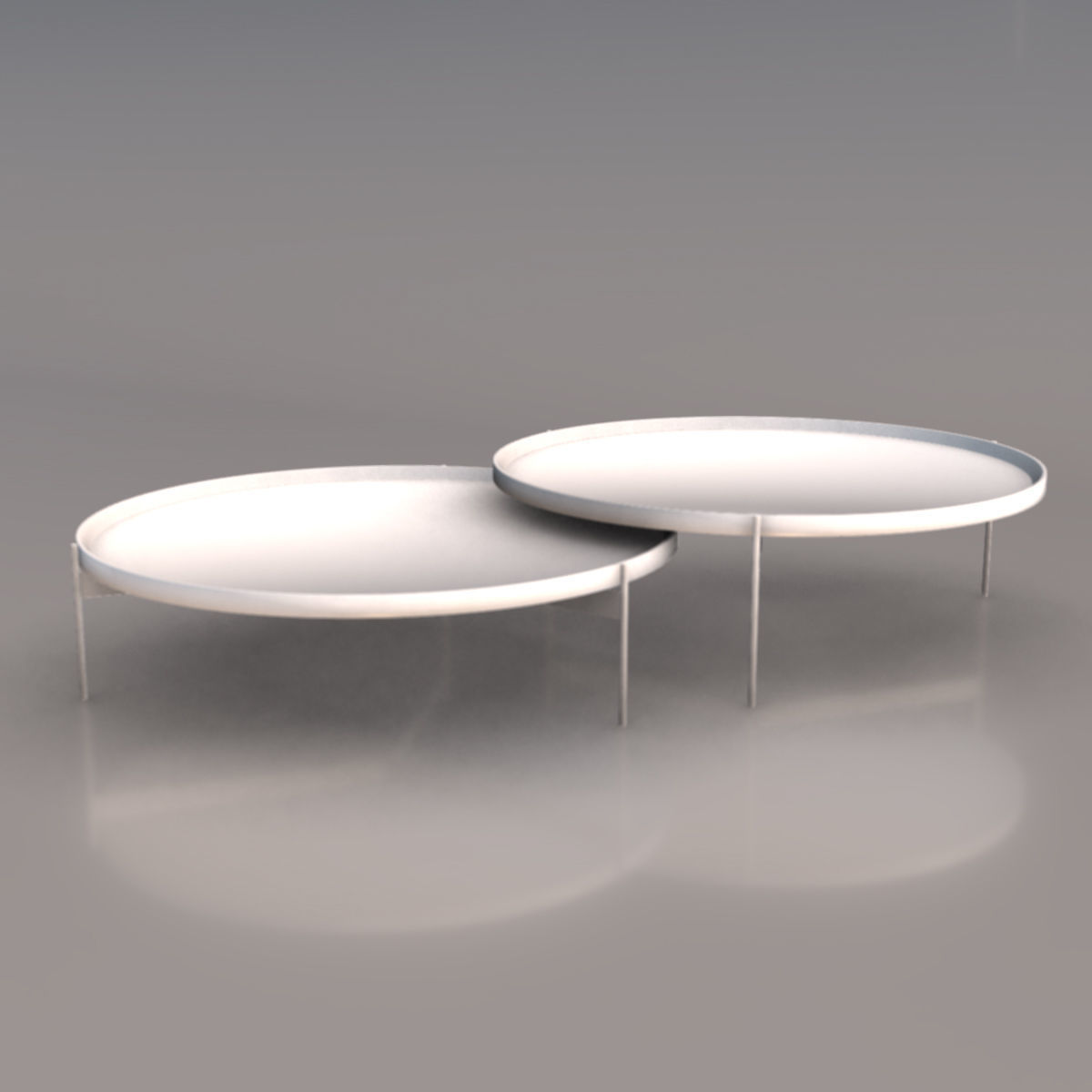 Abaco Modern Round Cocktail Table 3D model_5