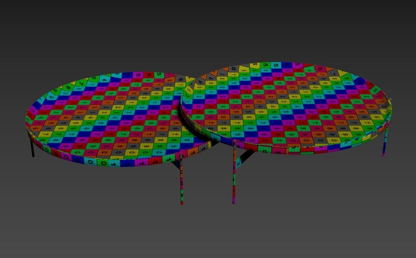 Abaco Modern Round Cocktail Table 3D model_9