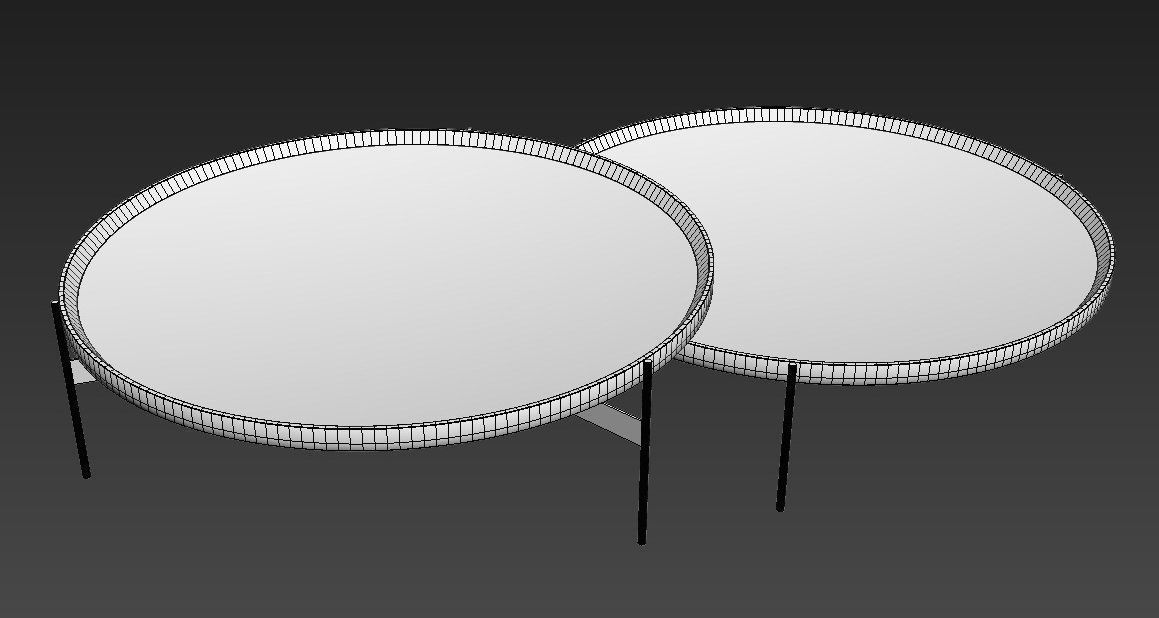 Abaco Modern Round Cocktail Table 3D model_7
