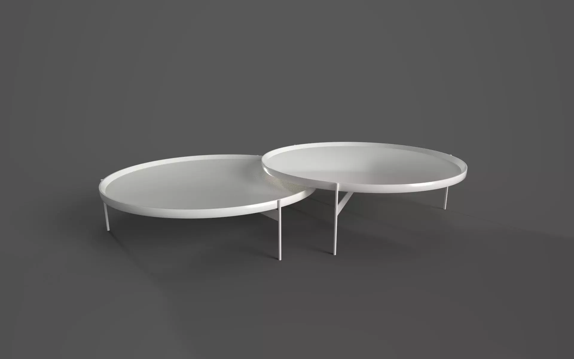 Abaco Modern Round Cocktail Table 3D model_0