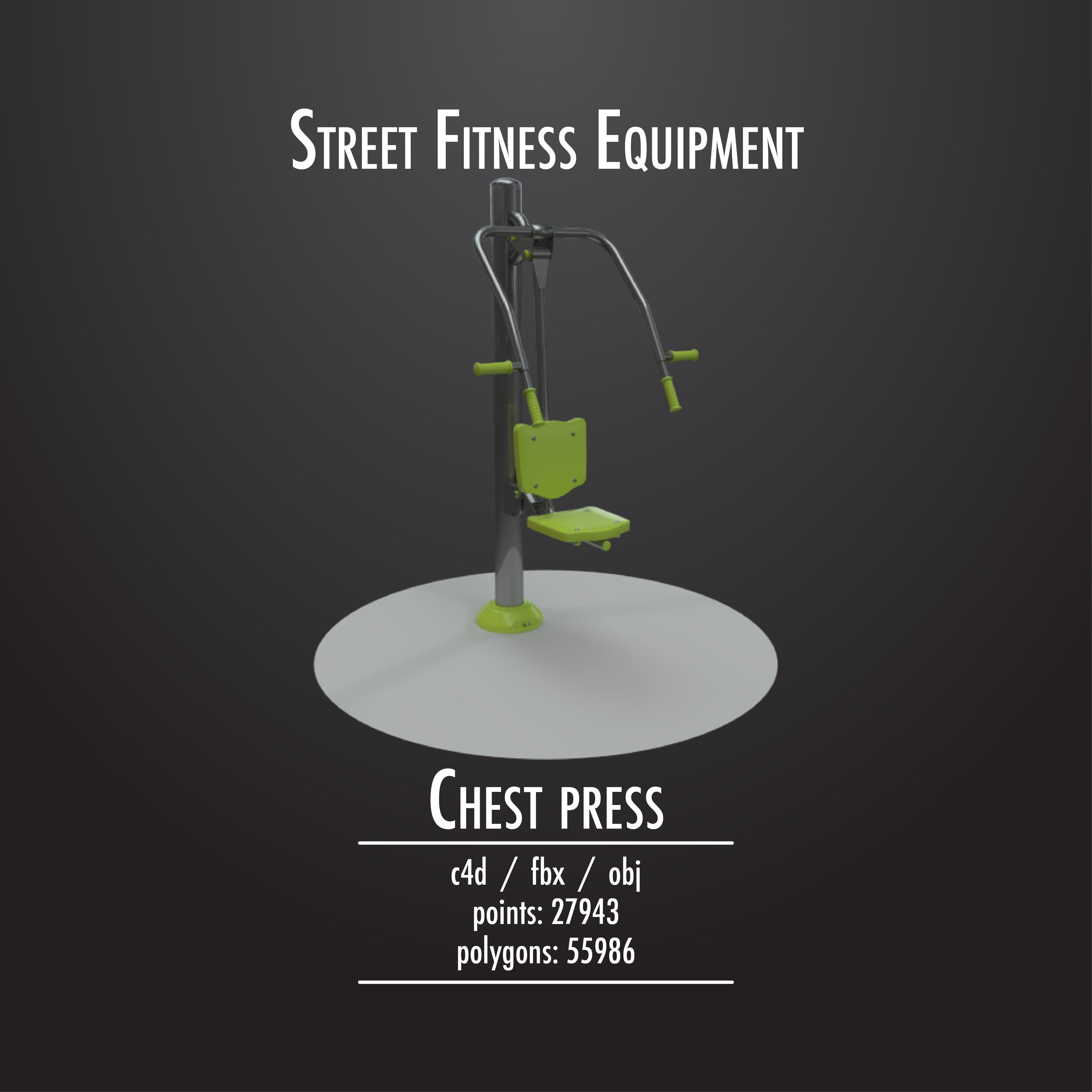 STREET FITNESS EQUIPMENT 50 3D model_10
