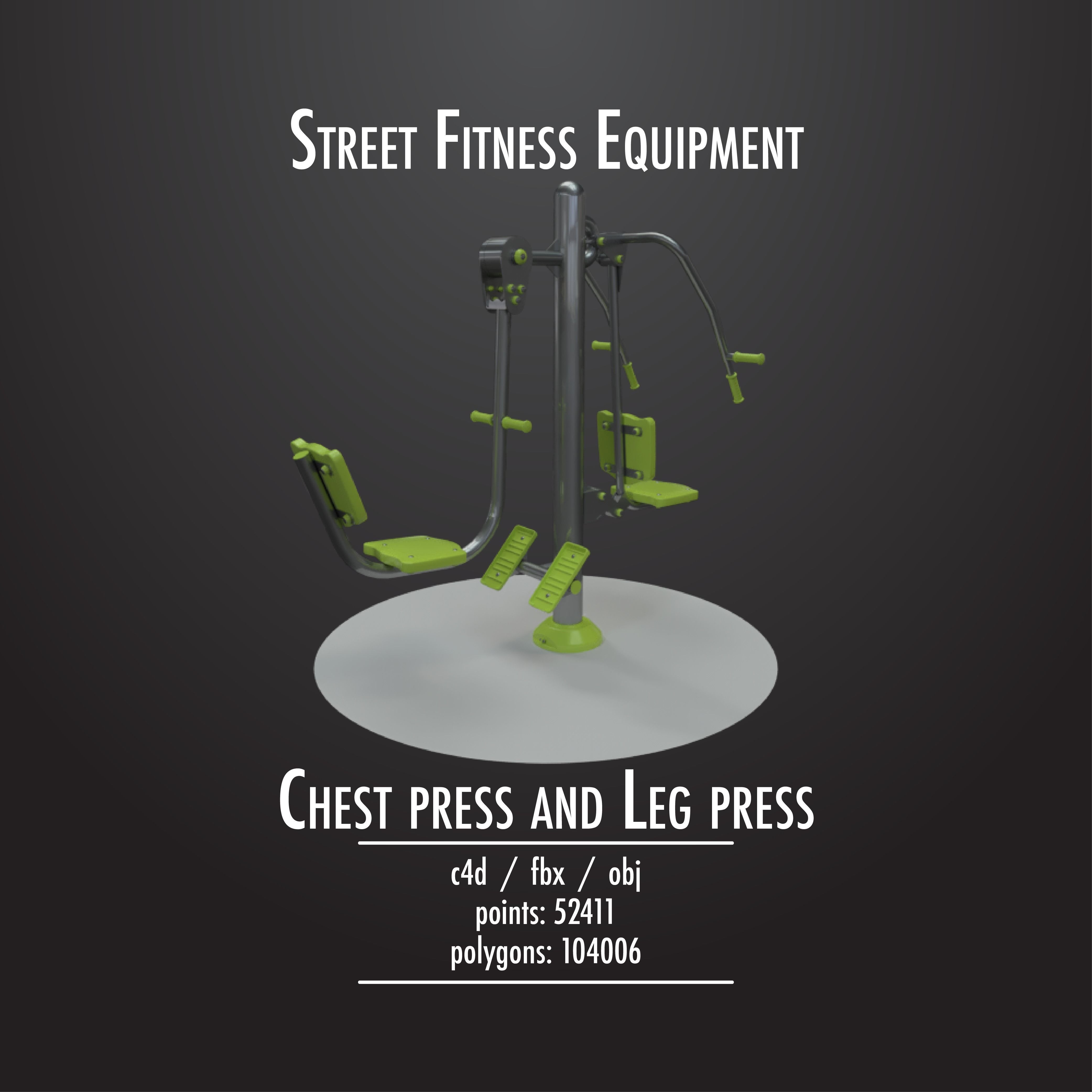 STREET FITNESS EQUIPMENT 50 3D model_37