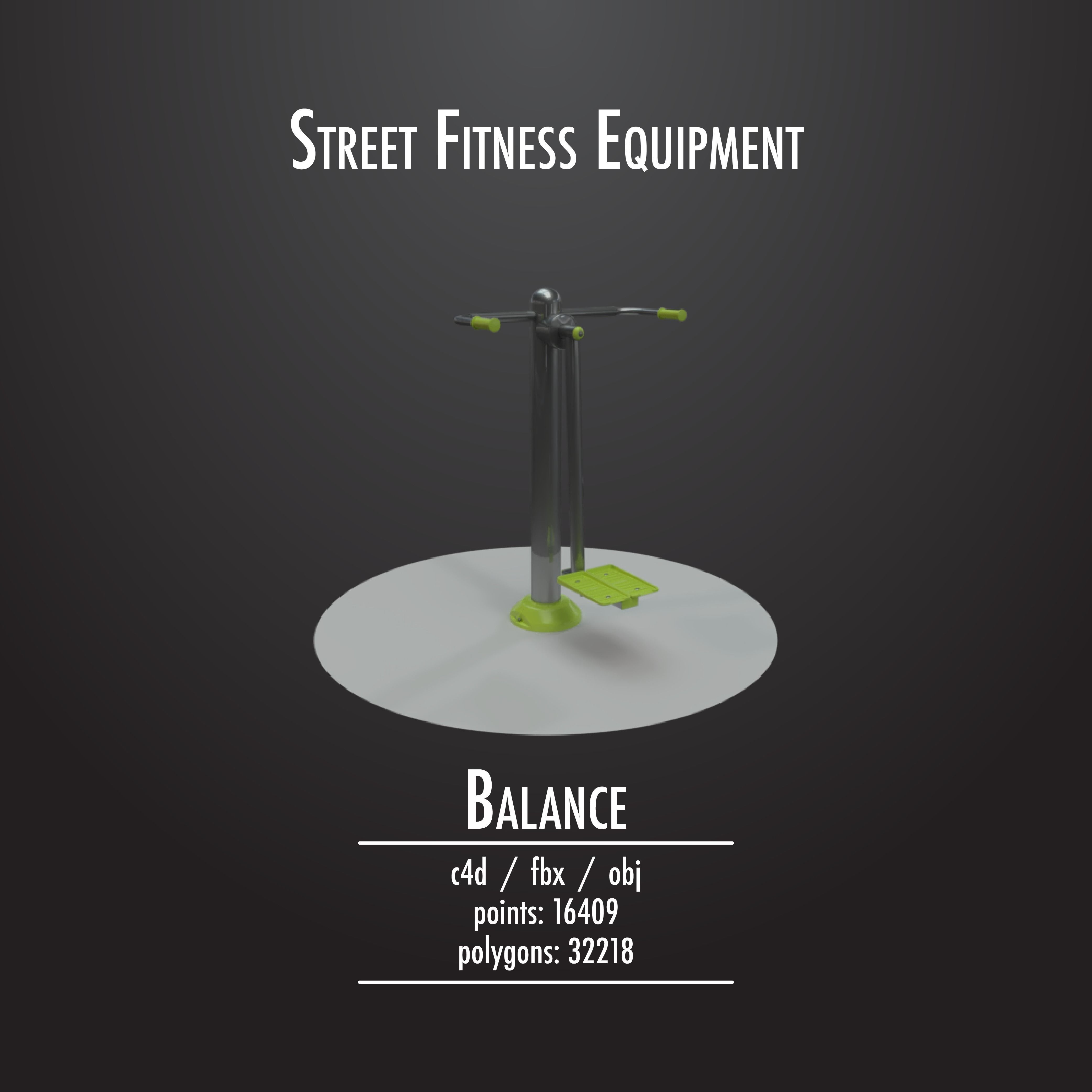 STREET FITNESS EQUIPMENT 50 3D model_3