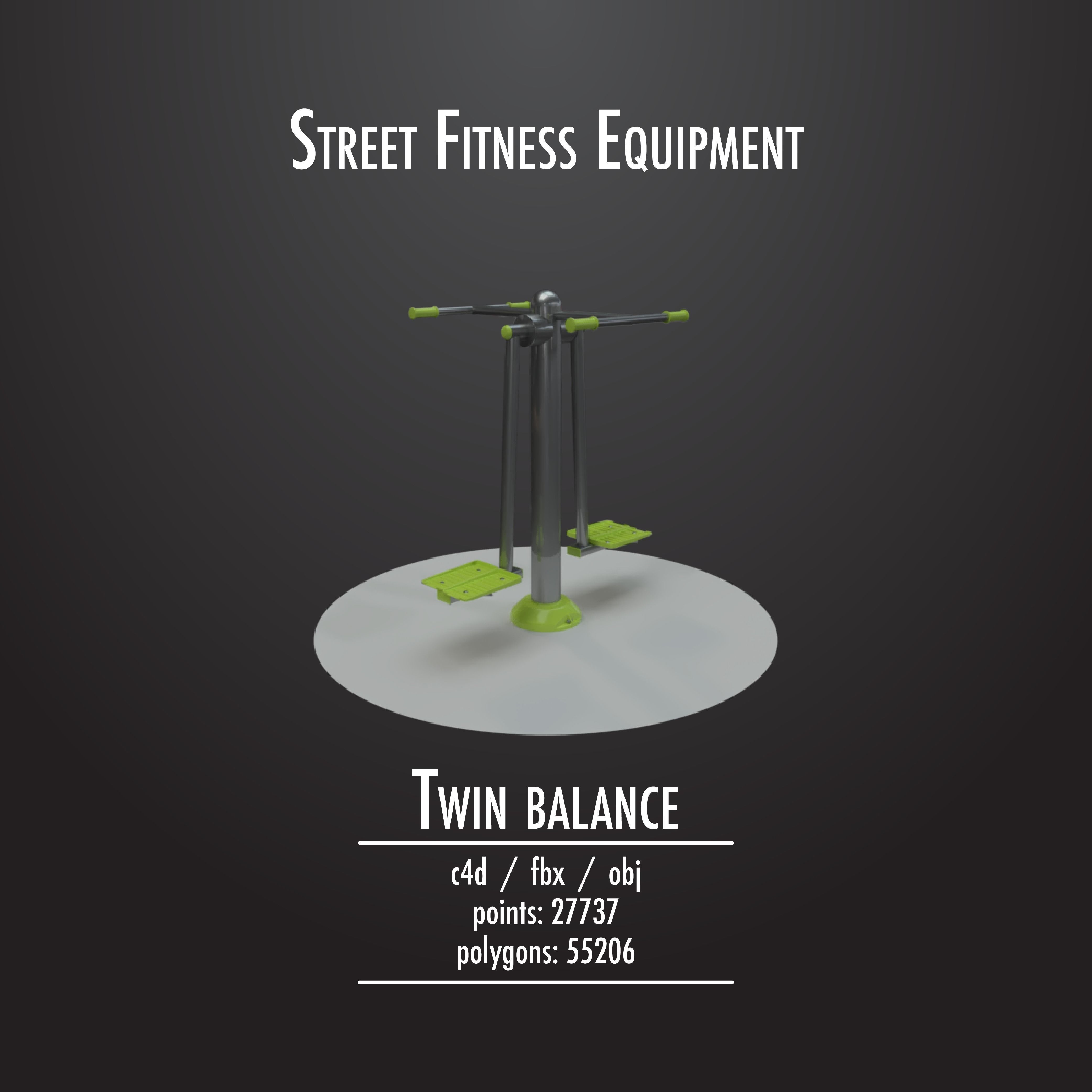 STREET FITNESS EQUIPMENT 50 3D model_22