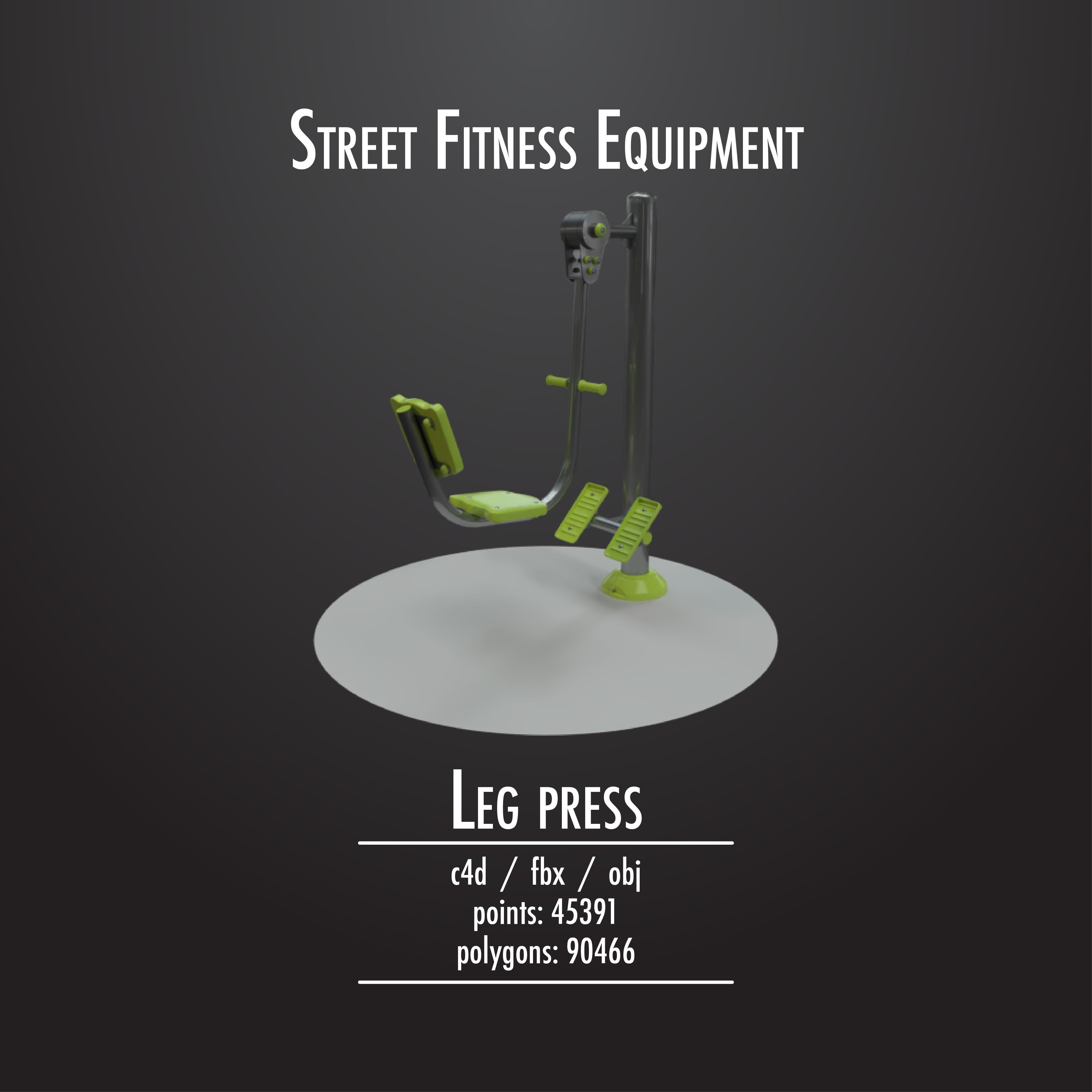 STREET FITNESS EQUIPMENT 50 3D model_11