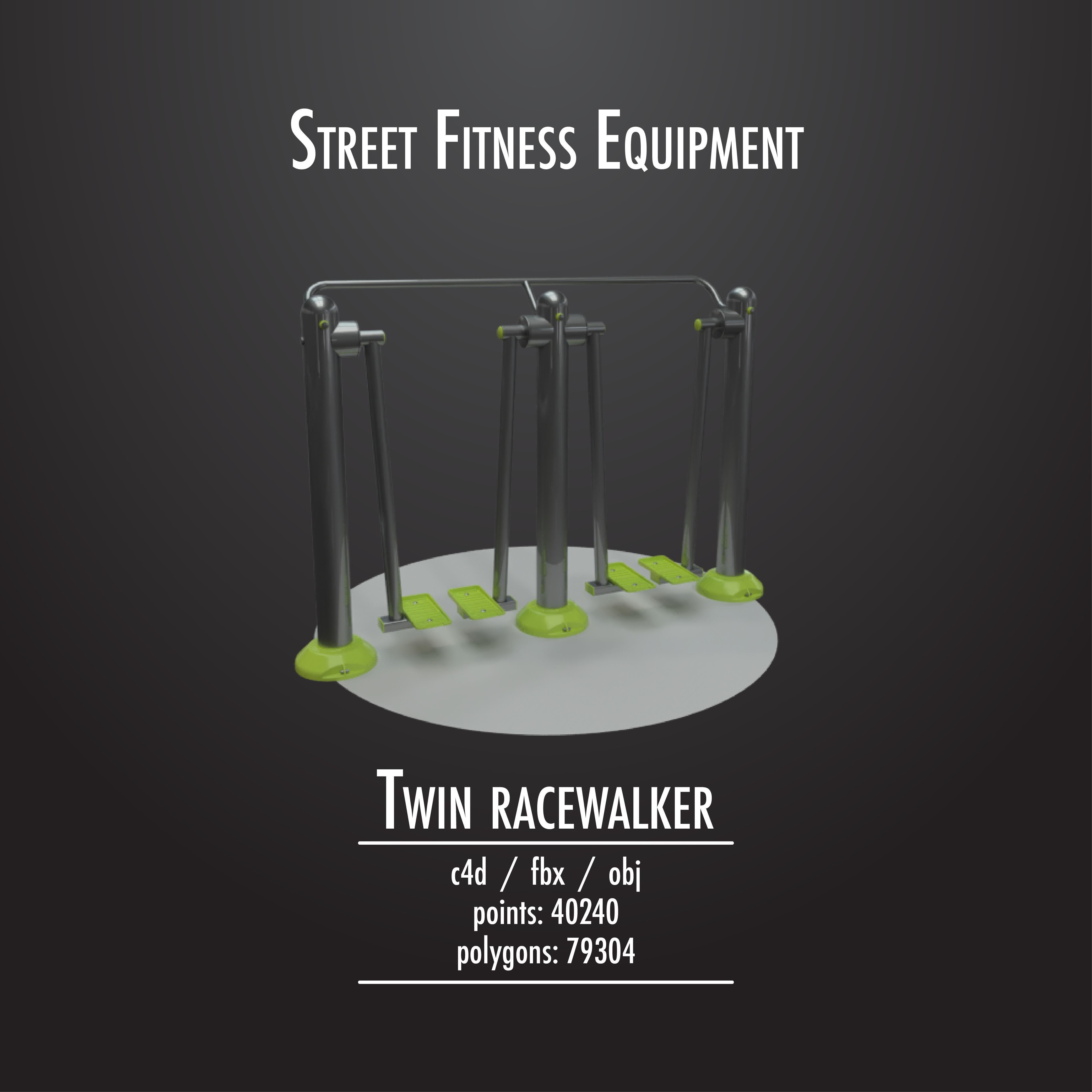 STREET FITNESS EQUIPMENT 50 3D model_42