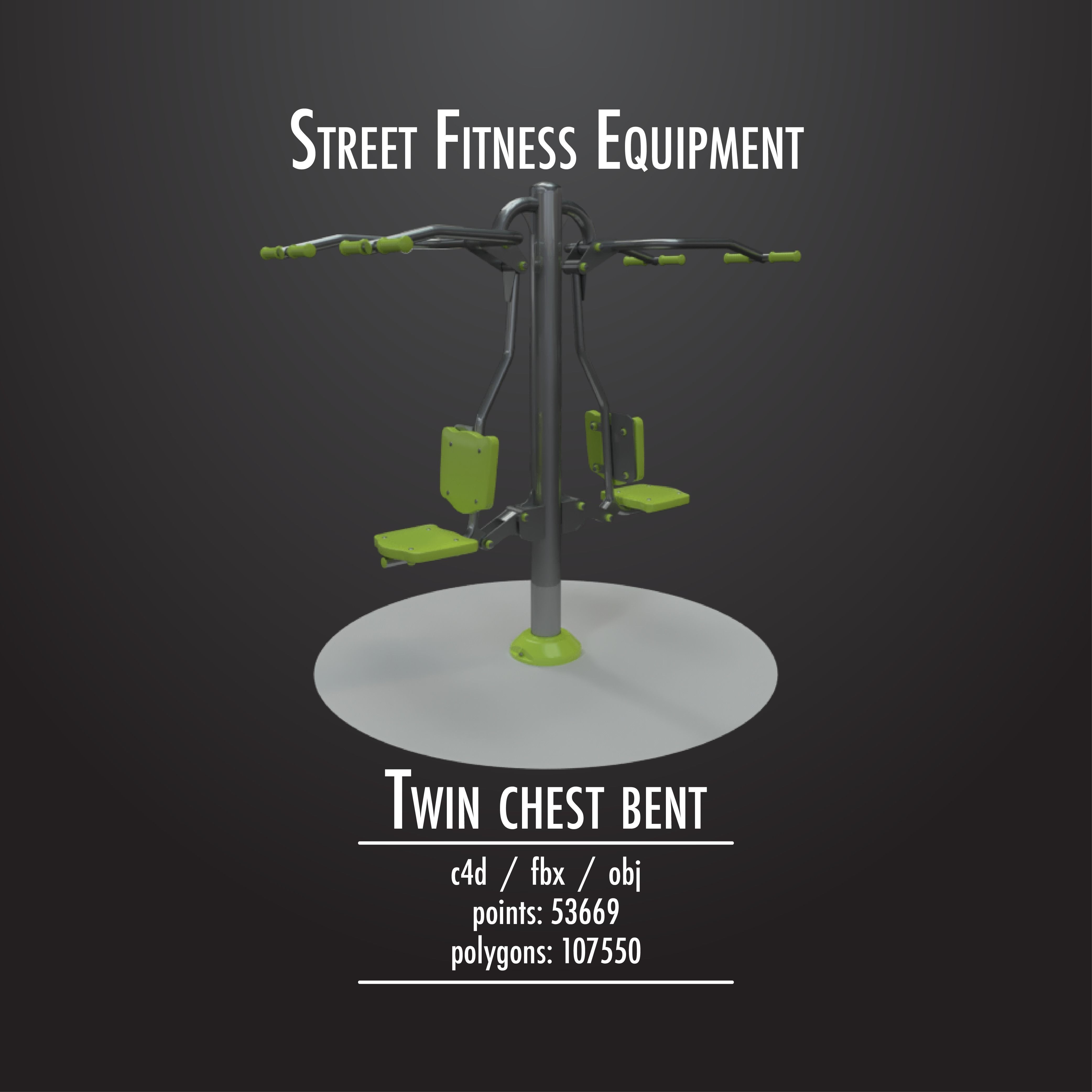 STREET FITNESS EQUIPMENT 50 3D model_38