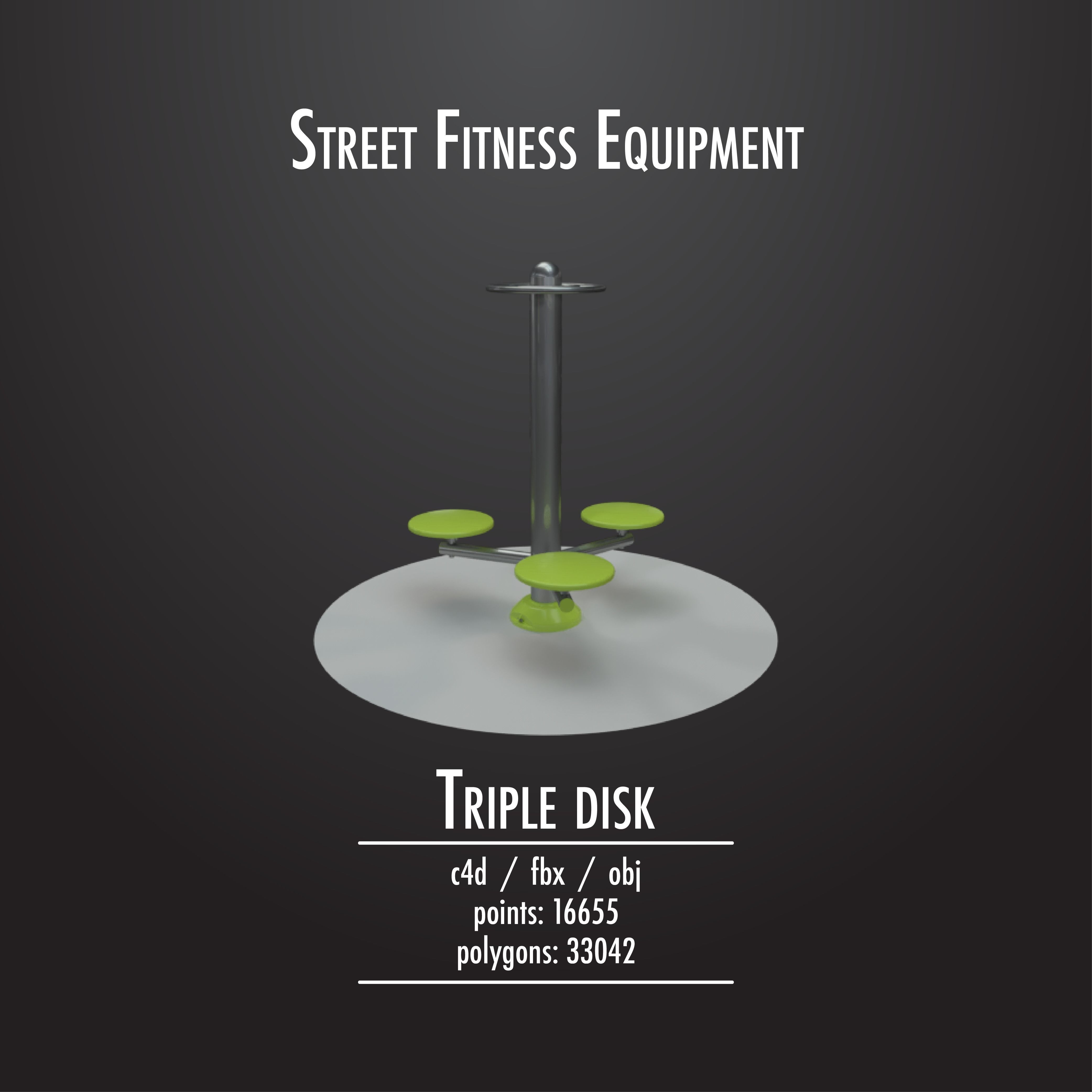 STREET FITNESS EQUIPMENT 50 3D model_45